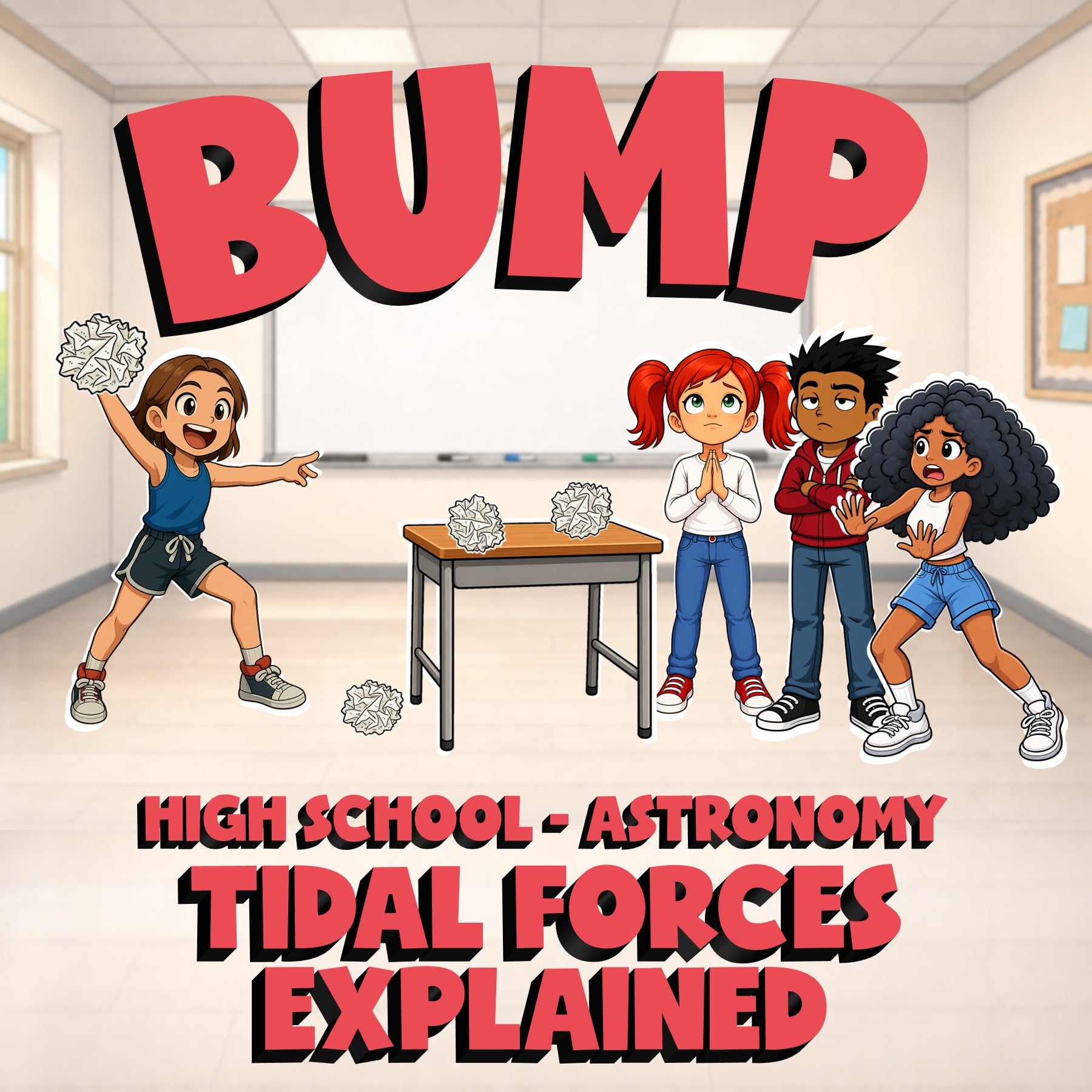 Tidal Forces Explained BUMP Science Game - No Prep Astronomy Review Activity