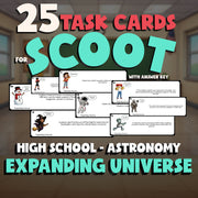 Expanding Universe SCOOT TASK CARDS Science Game - No Prep Astronomy Review