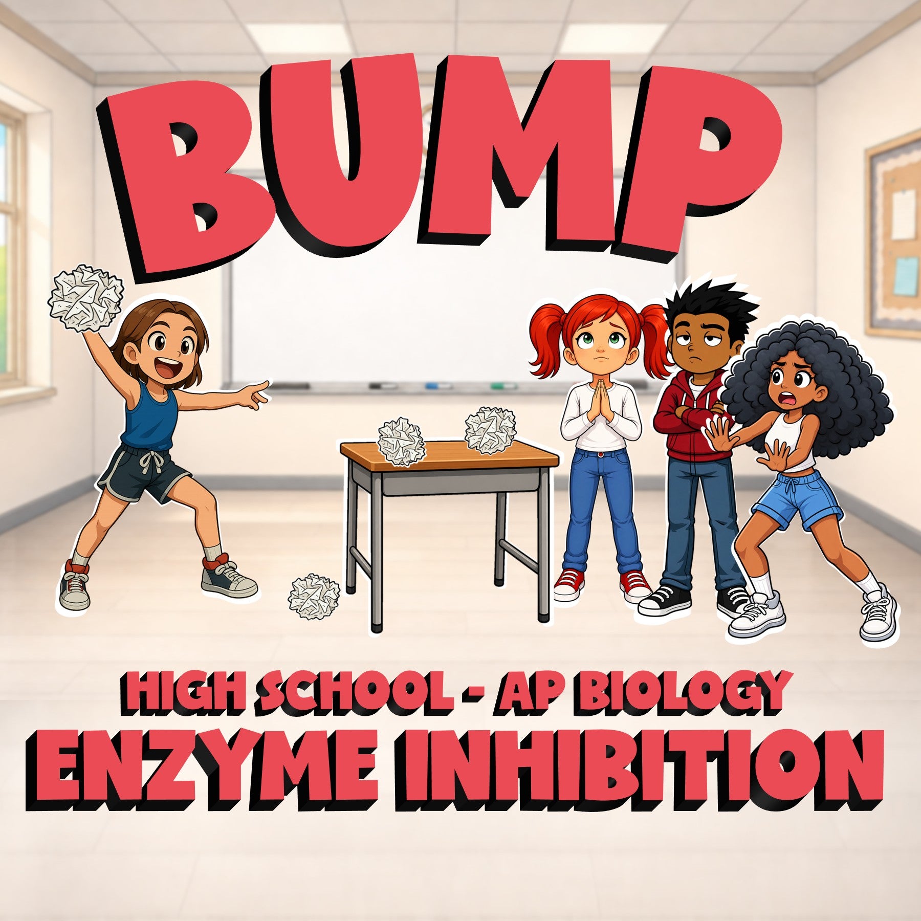 Enzyme Inhibition BUMP Science Game - No Prep AP Biology Review Activity