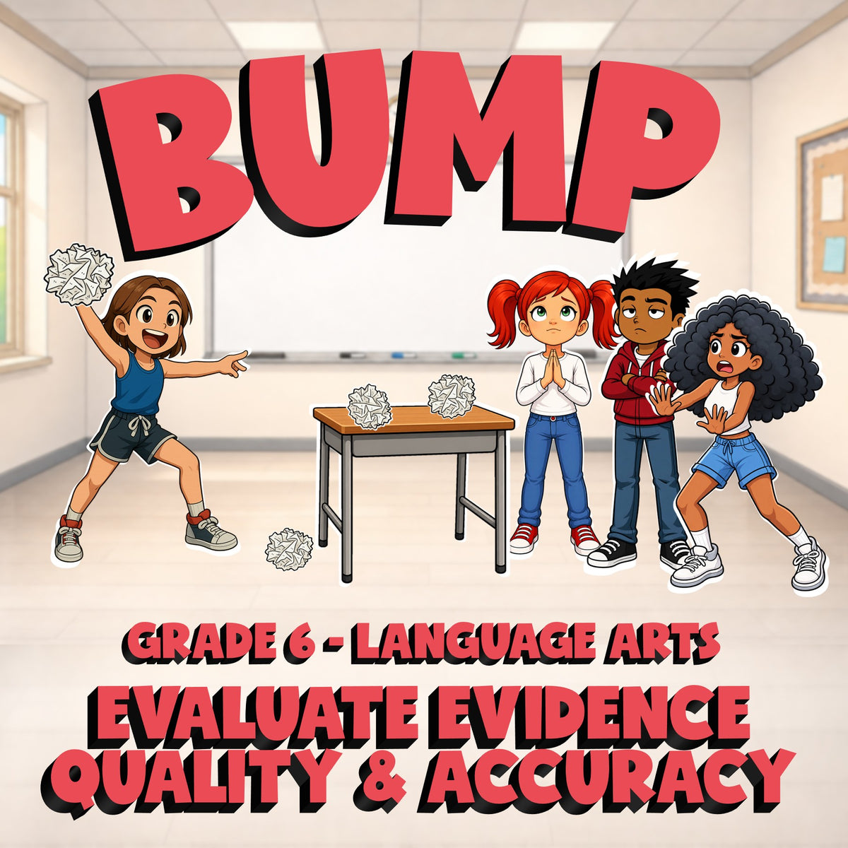 Evaluate Evidence Quality & Accuracy BUMP ELA Game - No Prep Grade 6 Review