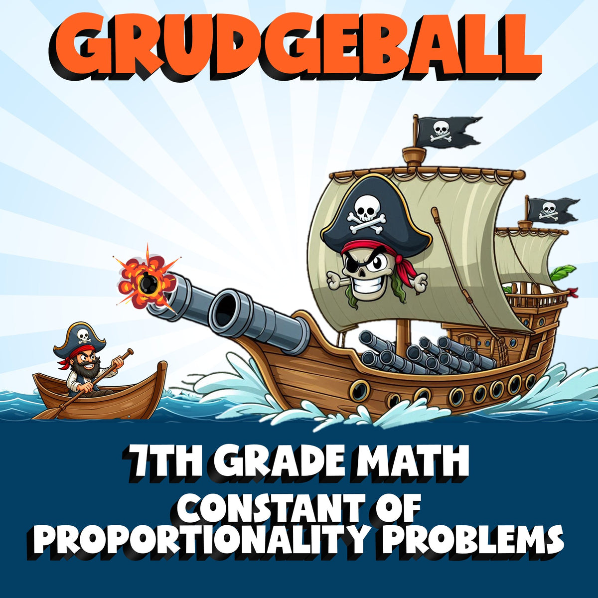 Constant of Proportionality Problems GRUDGEBALL Math Game - No Prep Grade 7