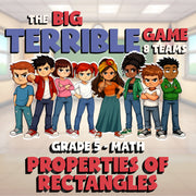 Properties of Rectangles BIG TERRIBLE GAME - No Prep Grade 5 Math Review