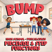 Piecewise & Step Functions BUMP Math Game - No Prep PreCalculus Review Activity
