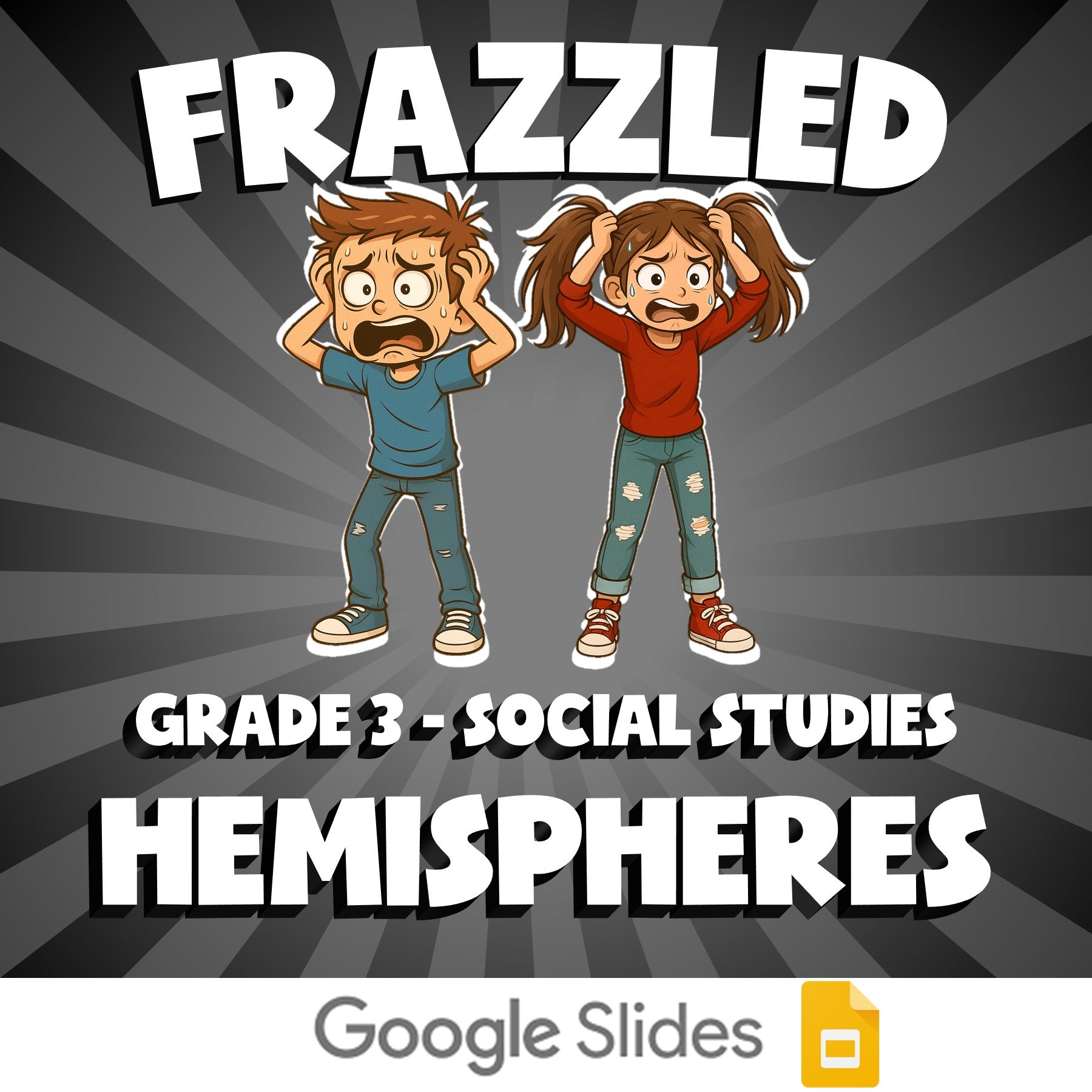 Hemispheres FRAZZLED Socials Game - No Prep Grade 3 Review Activity
