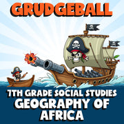 Geography of Africa GRUDGEBALL Socials Game - No Prep Grade 7 Review Activity