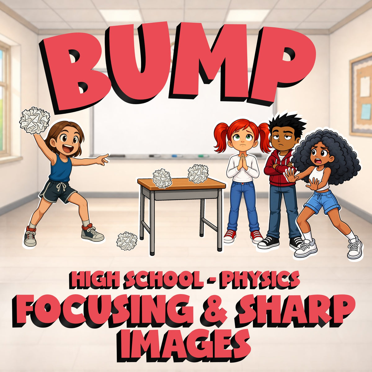 Focusing & Sharp Images BUMP Science Game - No Prep Physics Review Activity