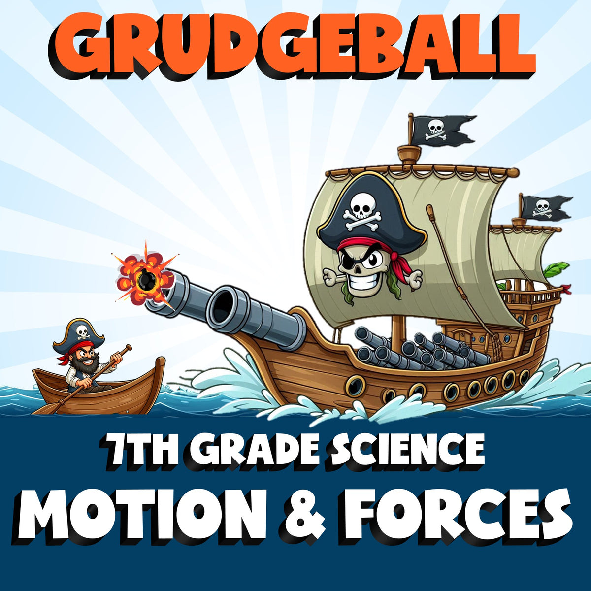 Motion & Forces GRUDGEBALL Science Game - No Prep Grade 7 Review Activity