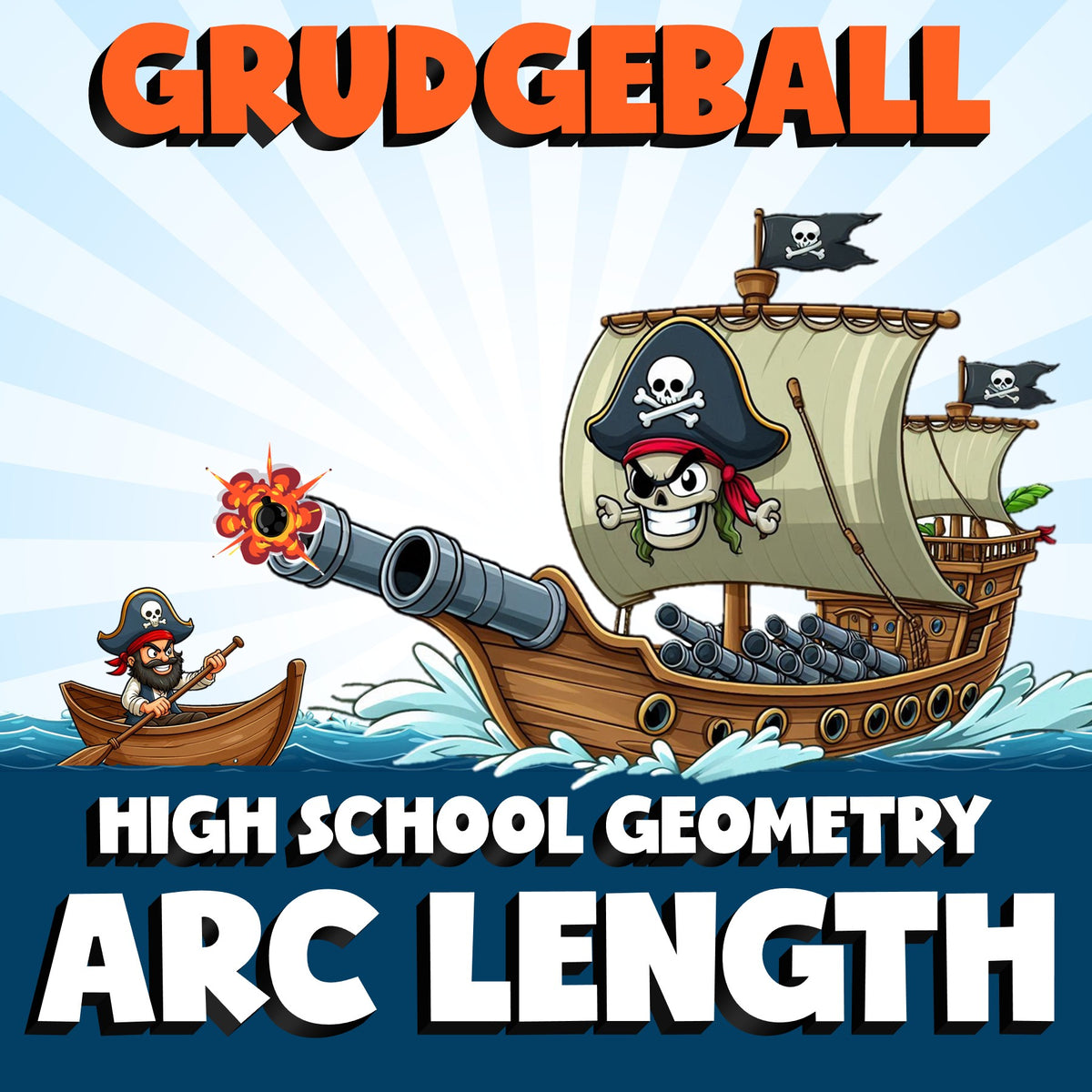 Arc Length GRUDGEBALL Math Game - No Prep Geometry Review Activity