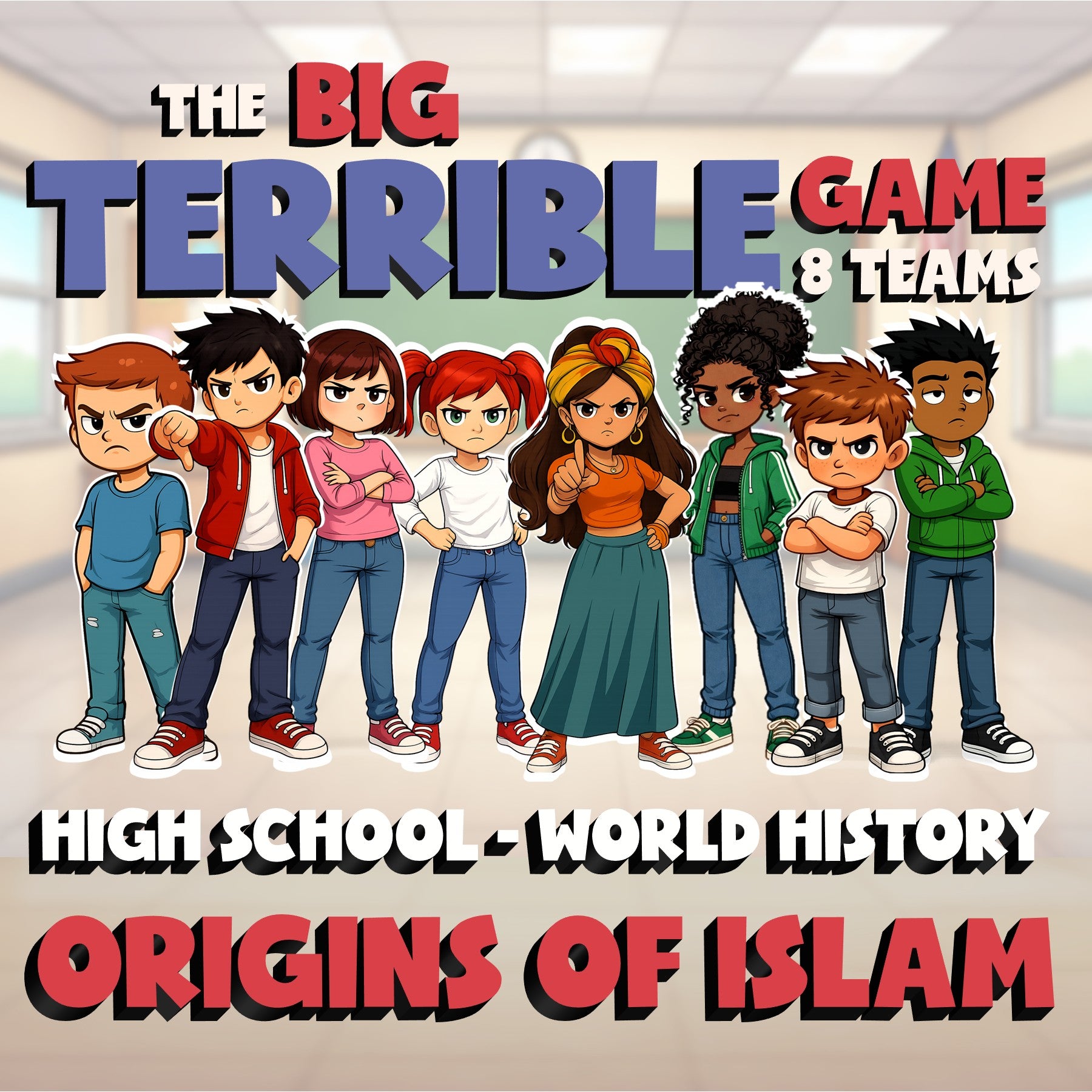 Origins of Islam BIG TERRIBLE GAME - No Prep World History Review Activity