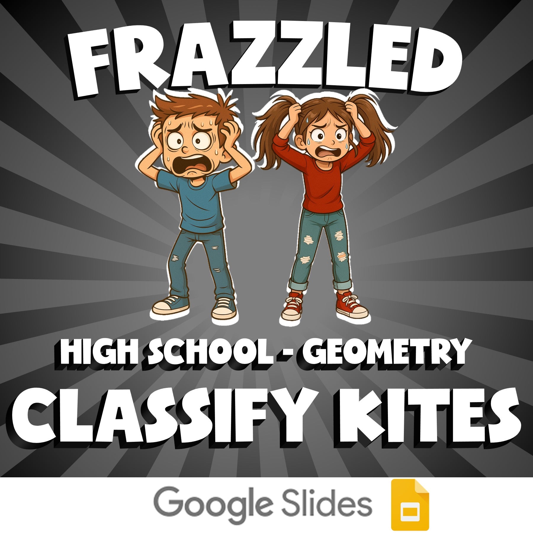 Classify Kites FRAZZLED Math Game - No Prep Geometry Review Activity