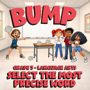 Select the Most Precise Word BUMP ELA Game - No Prep Grade 5 Review Activity