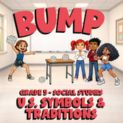 U.S. Symbols & Traditions BUMP Socials Game - No Prep Grade 5 Review Activity