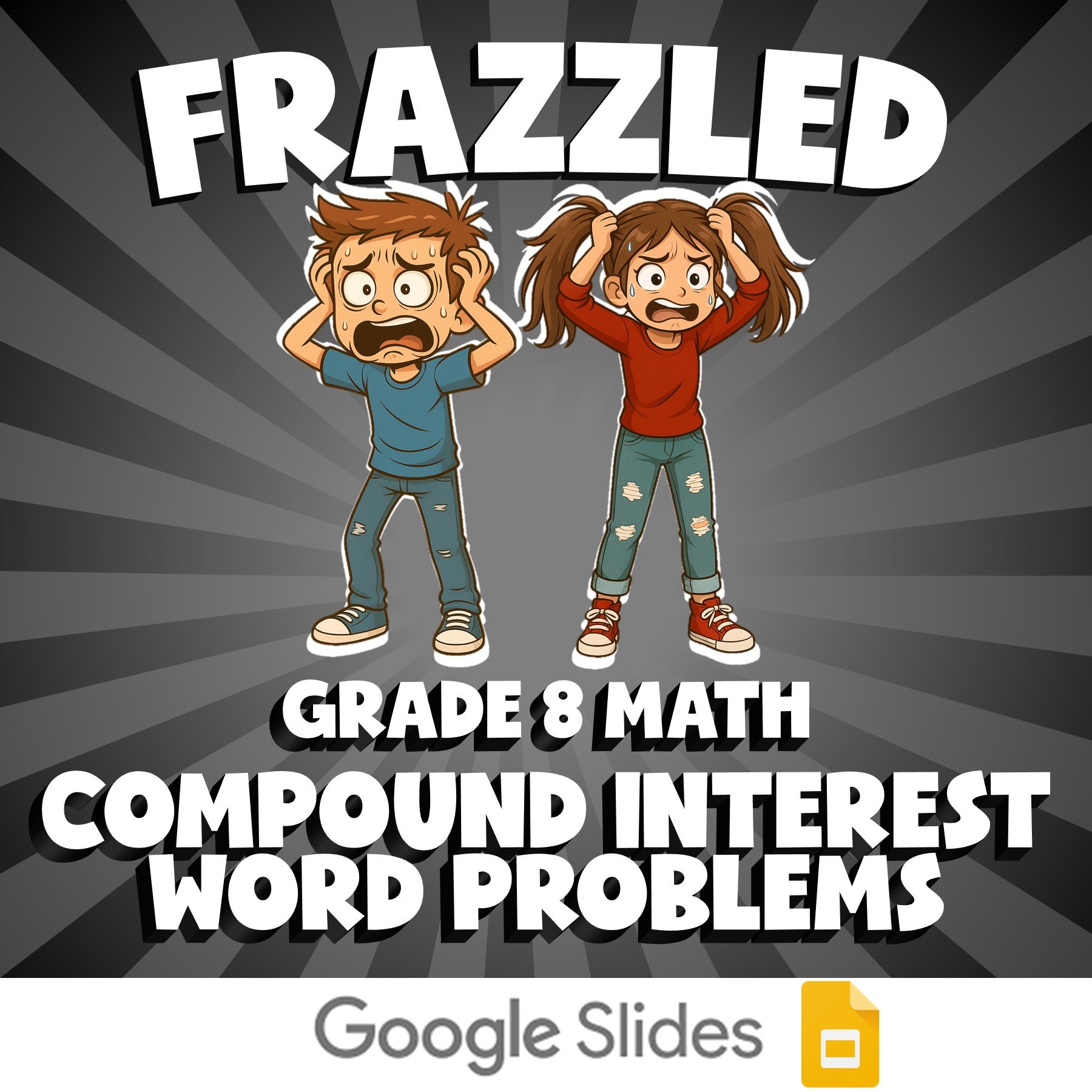 Compound Interest Word Problems FRAZZLED Math Game - No Prep Grade 8 Review