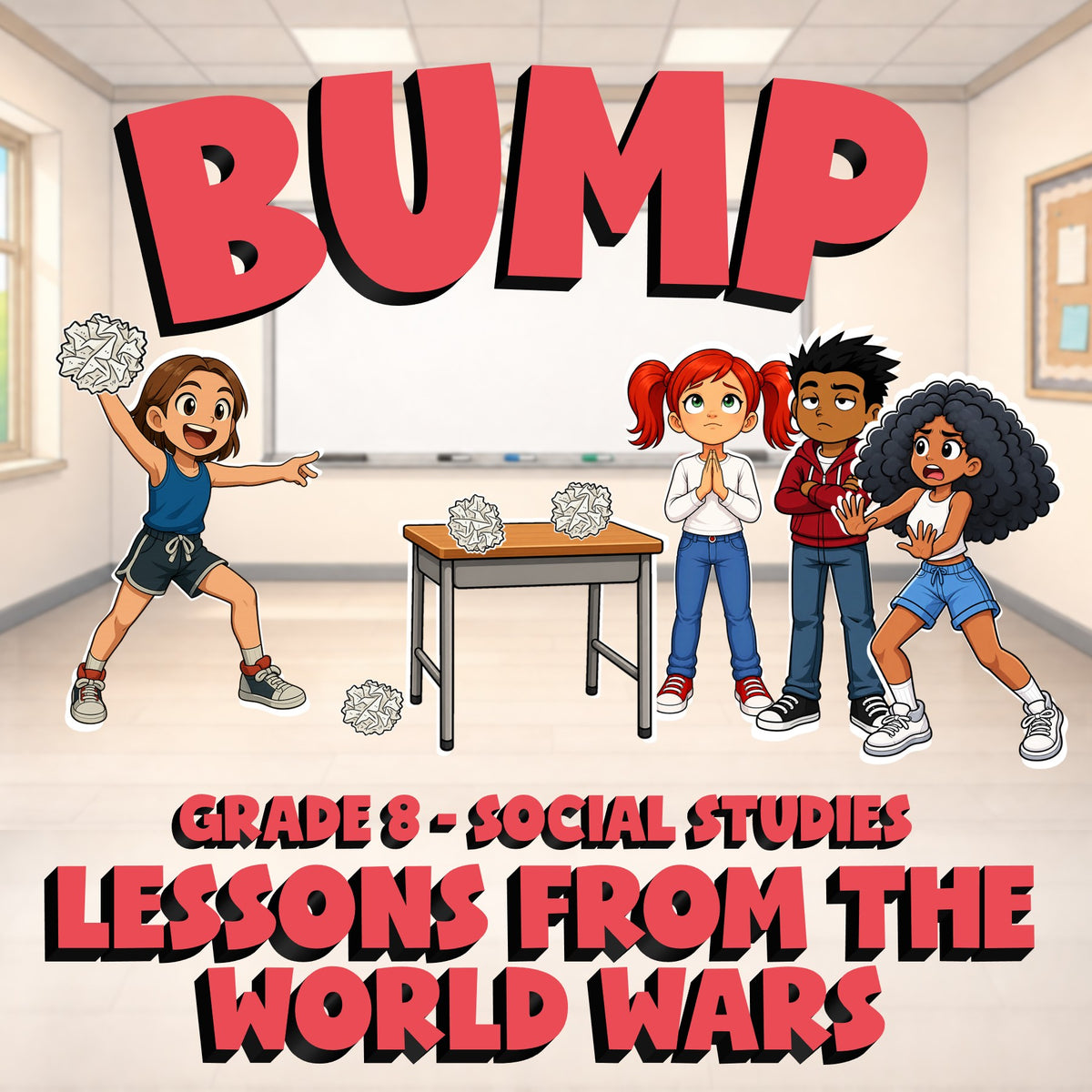 Lessons from the World Wars BUMP Socials Game - No Prep Grade 8 Review Activity