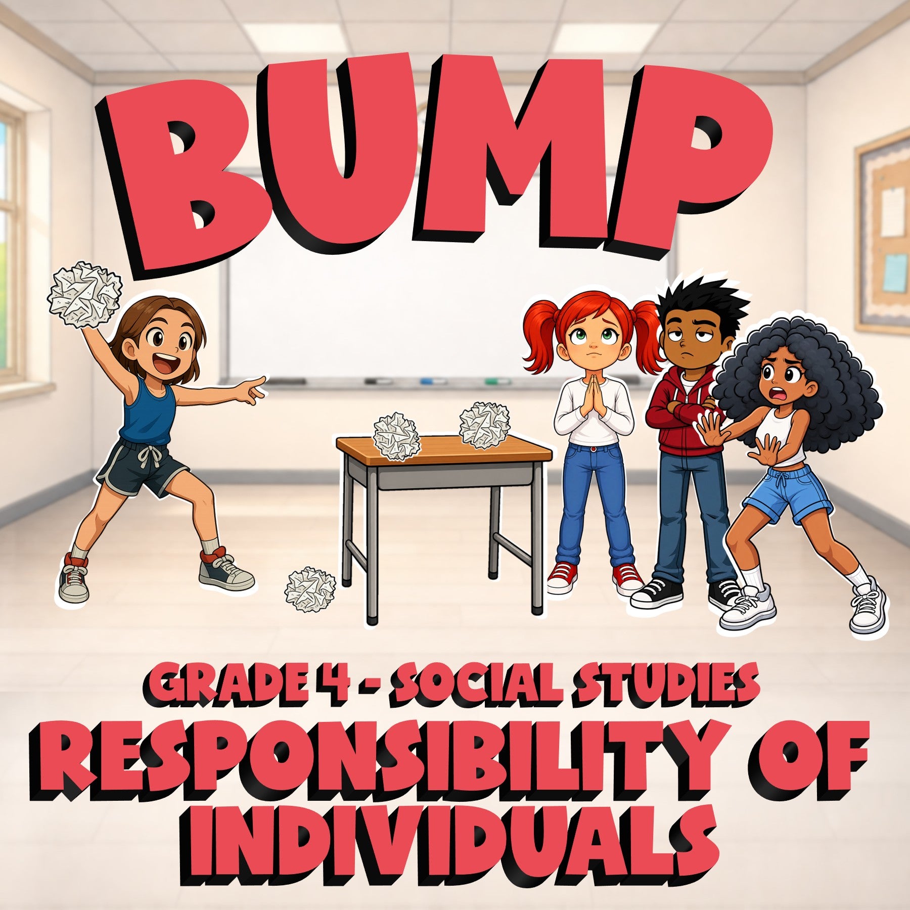 Responsibility of Individuals BUMP Socials Game - No Prep Grade 4 Review