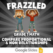Compare Proportional & Non Relationships FRAZZLED Math Game - No Prep Grade 7