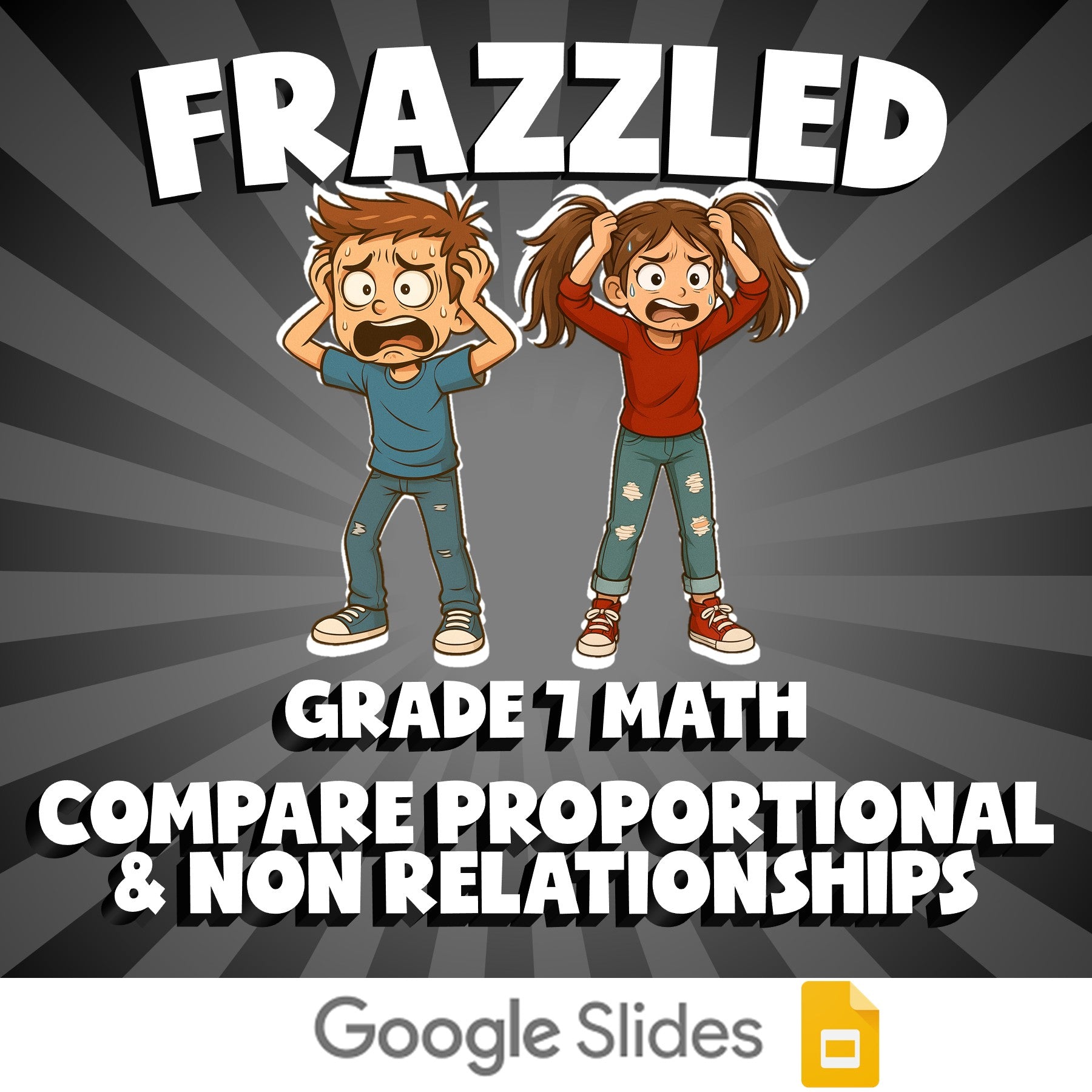 Compare Proportional & Non Relationships FRAZZLED Math Game - No Prep Grade 7