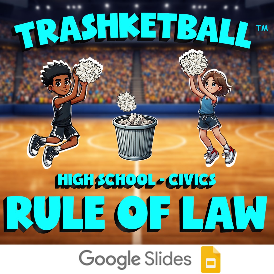 Rule of Law TRASHKETBALL Civics Game - No Prep Review Activity