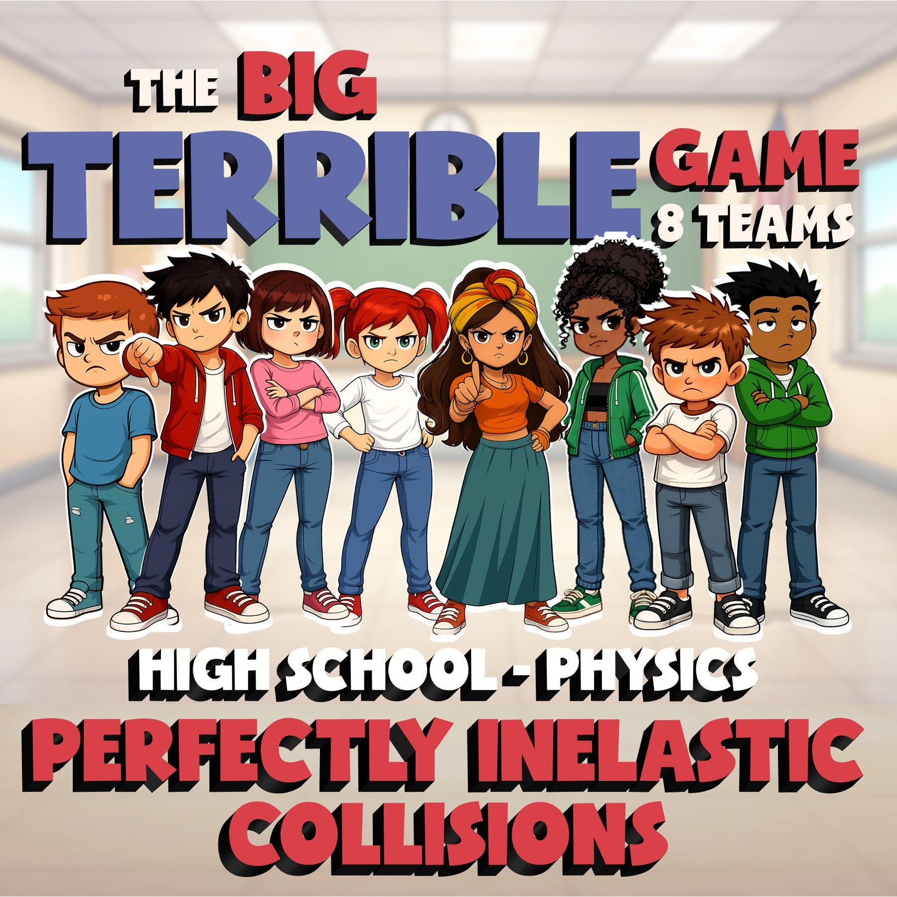 Perfectly Inelastic Collisions BIG TERRIBLE GAME - Physics Science Review