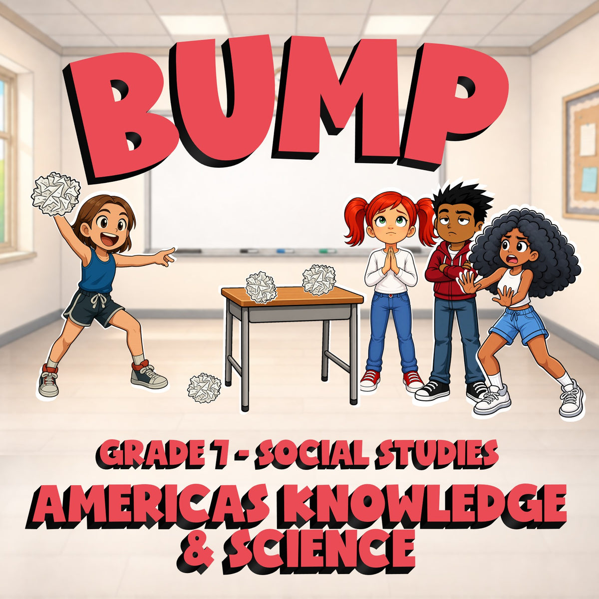 Americas Knowledge & Science BUMP Socials Game - No Prep Grade 7 Review Activity