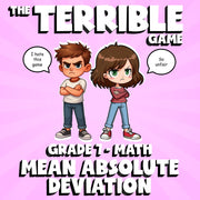 Mean Absolute Deviation THE TERRIBLE GAME - No Prep Grade 7 Math Review Activity