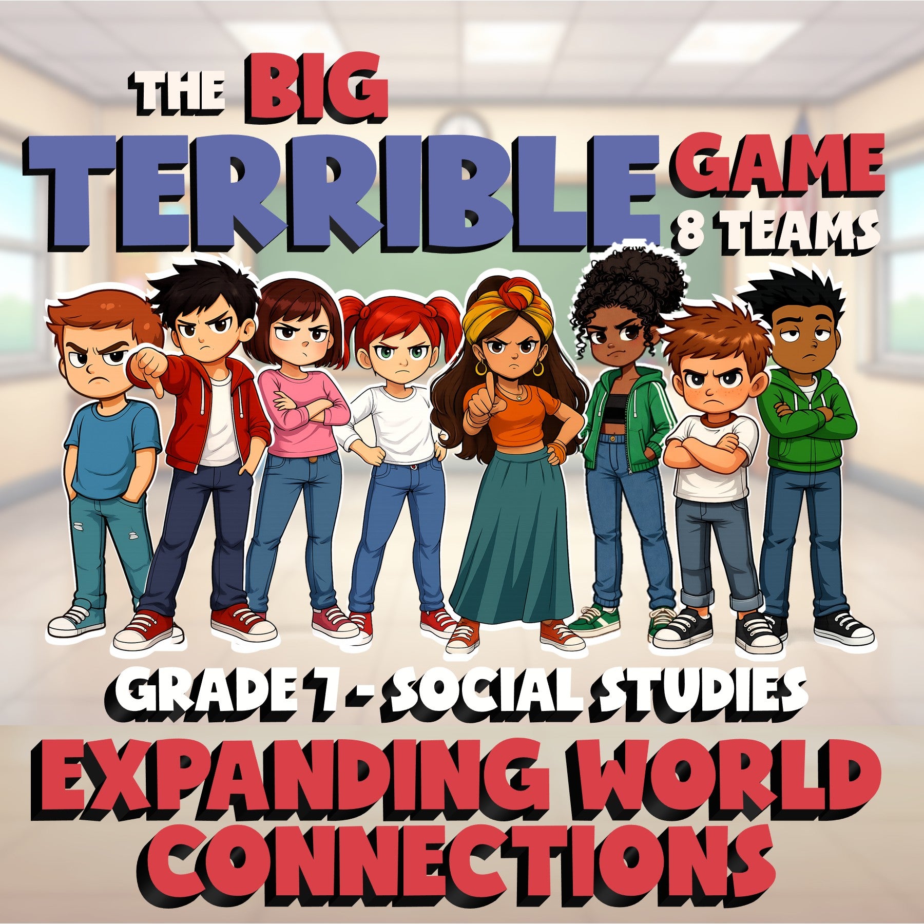 Expanding World Connections BIG TERRIBLE GAME - No Prep Grade 7 Socials Review