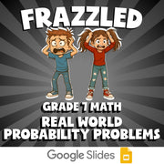Real World Probability Problems FRAZZLED Math Game - No Prep Grade 7 Review