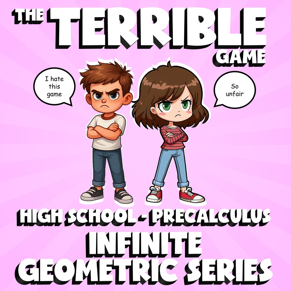 Infinite Geometric Series THE TERRIBLE GAME - No Prep PreCalculus Math Review