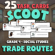 Trade Routes SCOOT TASK CARDS Socials Game - No Prep Grade 4 Review Activity