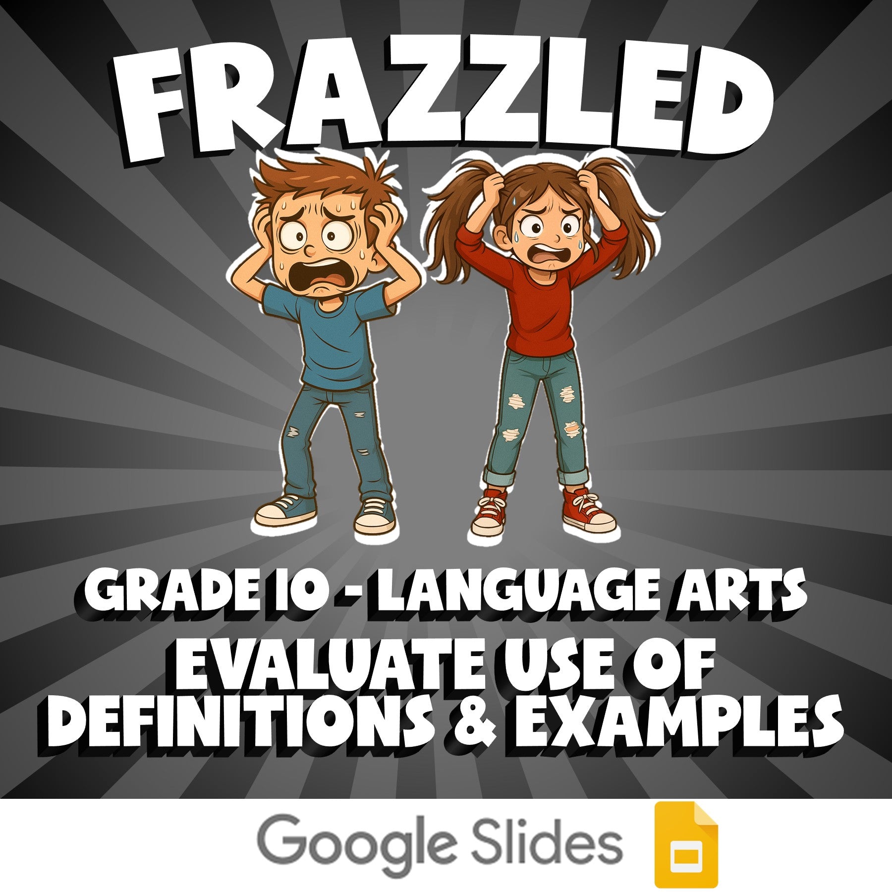 Evaluate Use of Definitions & Examples FRAZZLED ELA Game - No Prep Grade 10
