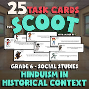 Hinduism in Historical Context SCOOT TASK CARDS Socials Game - No Prep Grade 6