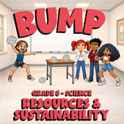 Resources & Sustainability BUMP Science Game - No Prep Grade 8 Review Activity