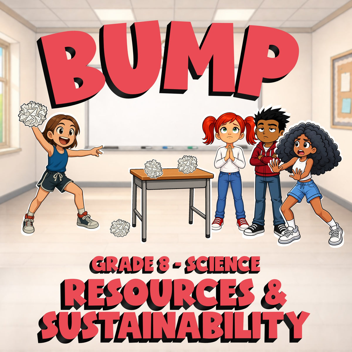 Resources & Sustainability BUMP Science Game - No Prep Grade 8 Review Activity
