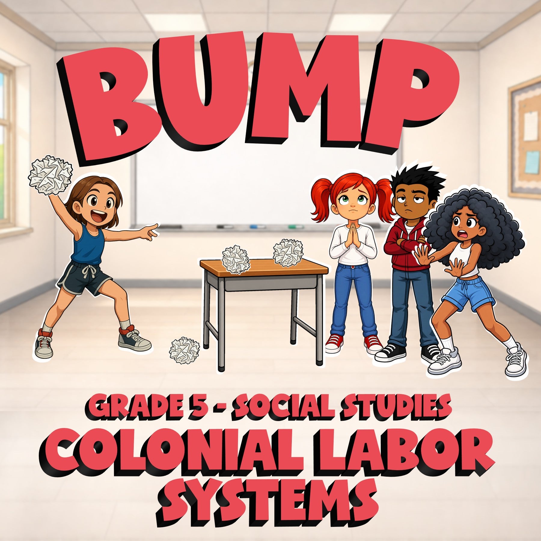 Colonial Labor Systems BUMP Socials Game - No Prep Grade 5 Review Activity