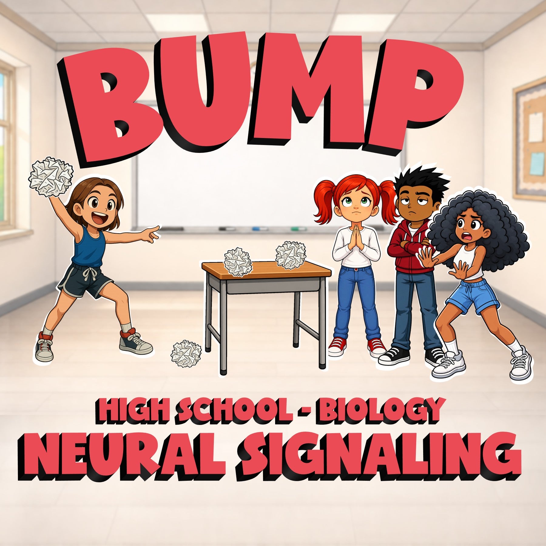 Neural Signaling BUMP Science Game - No Prep Biology Review Activity