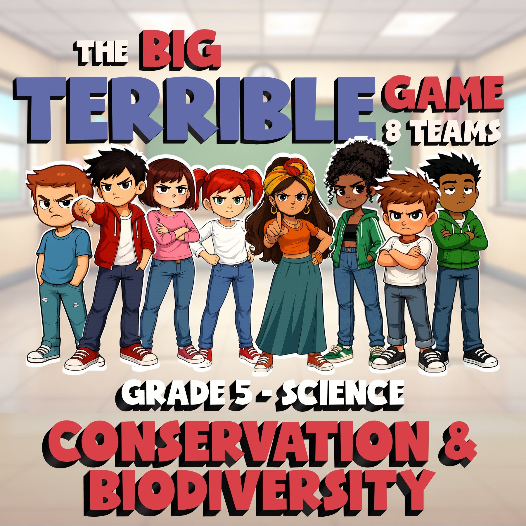 Conservation & Biodiversity BIG TERRIBLE GAME - No Prep Grade 5 Science Review