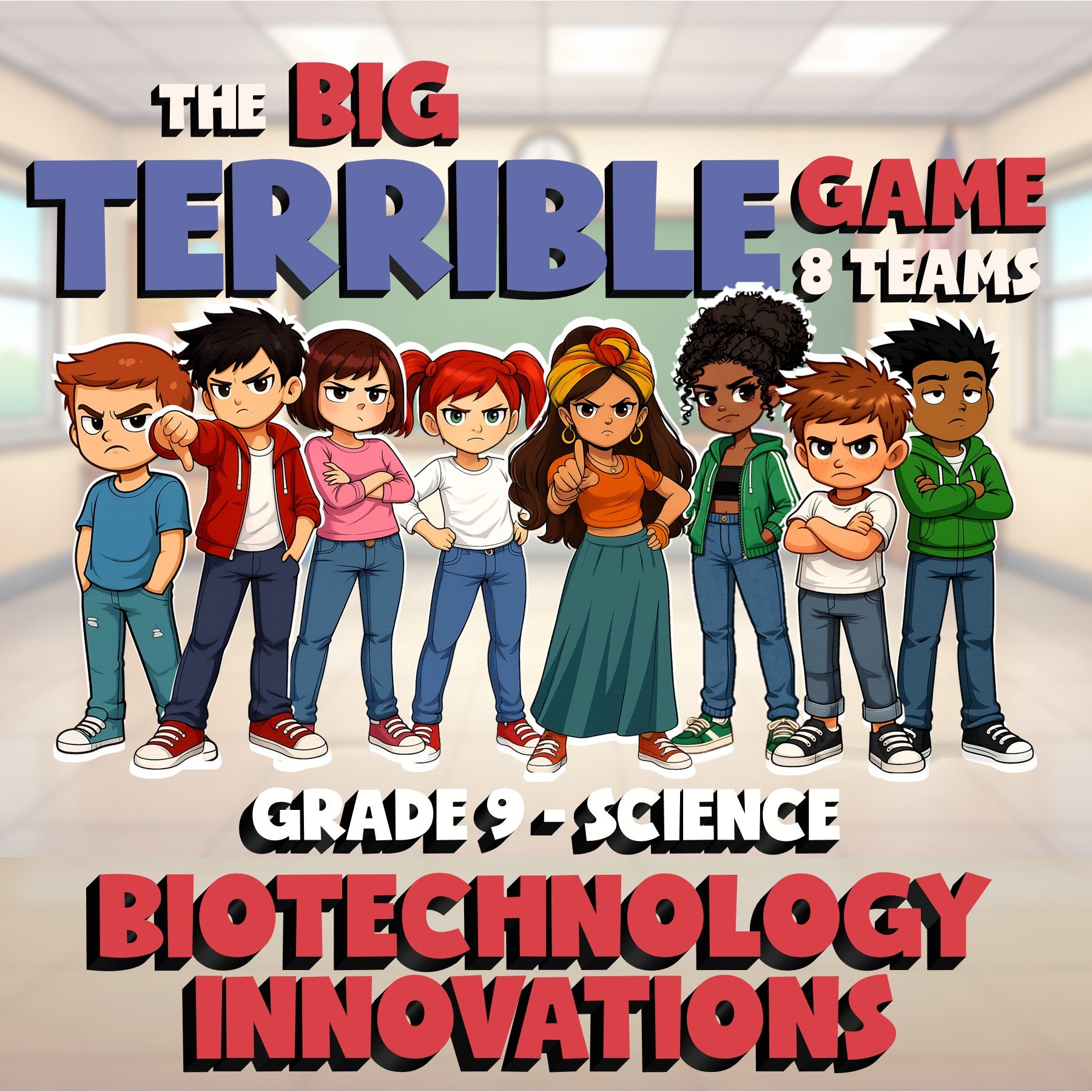 Biotechnology Innovations BIG TERRIBLE GAME - No Prep Grade 9 Science Review