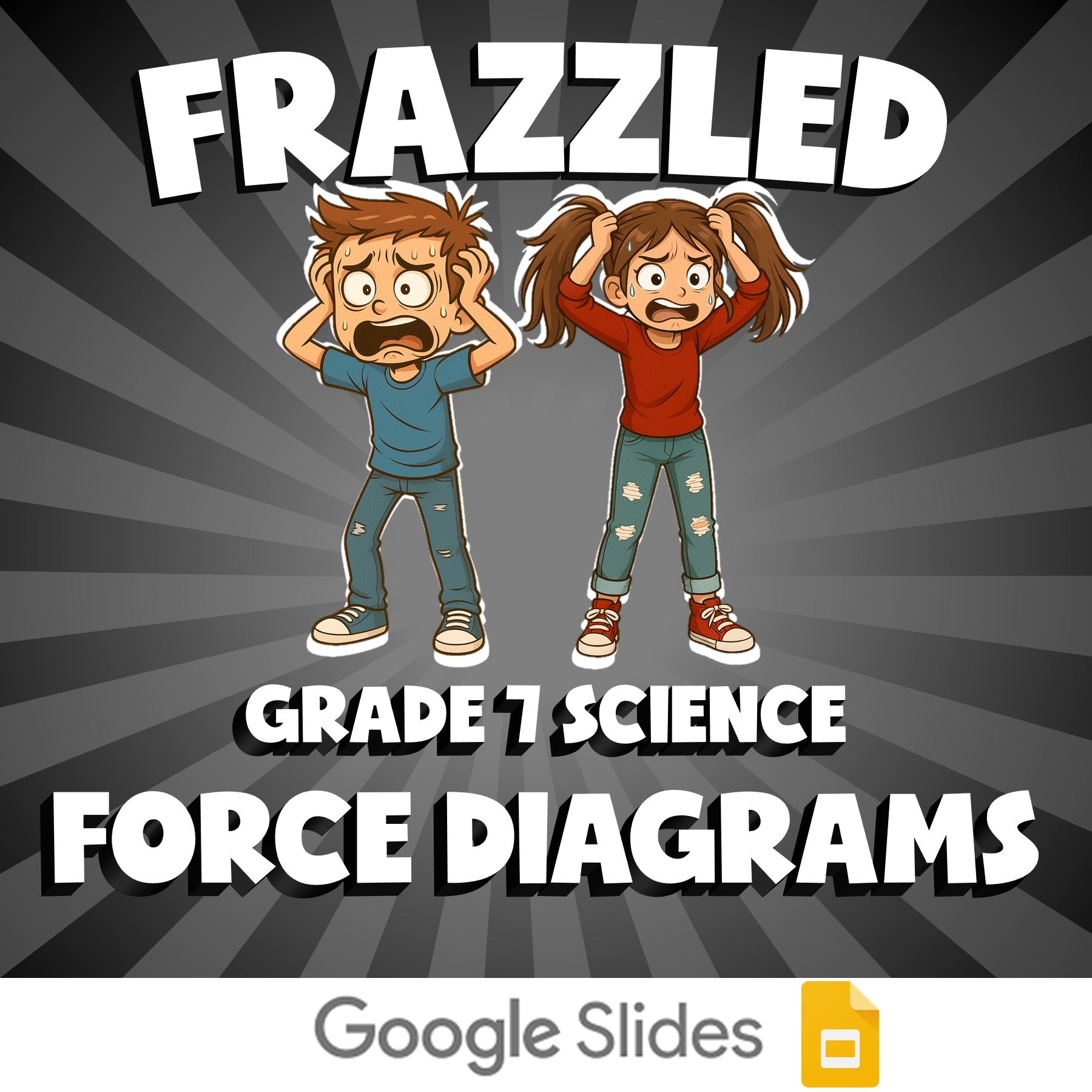 Force Diagrams FRAZZLED Science Game - No Prep Grade 7 Review Activity