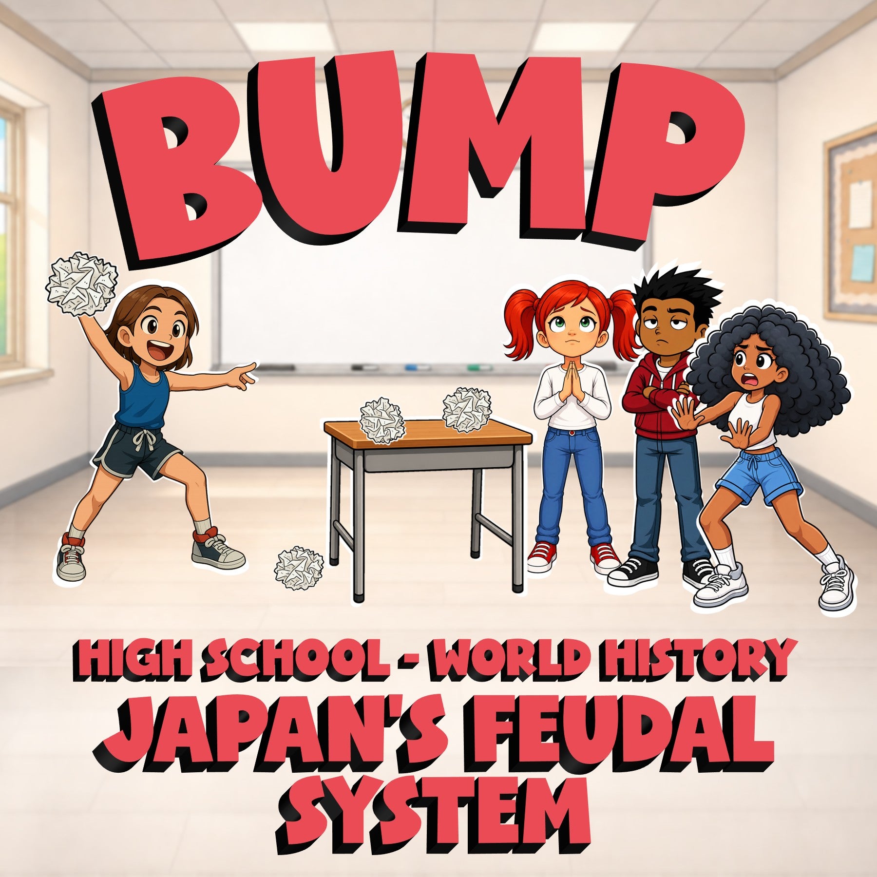 Japan’s Feudal System BUMP Game - No Prep World History Review Activity