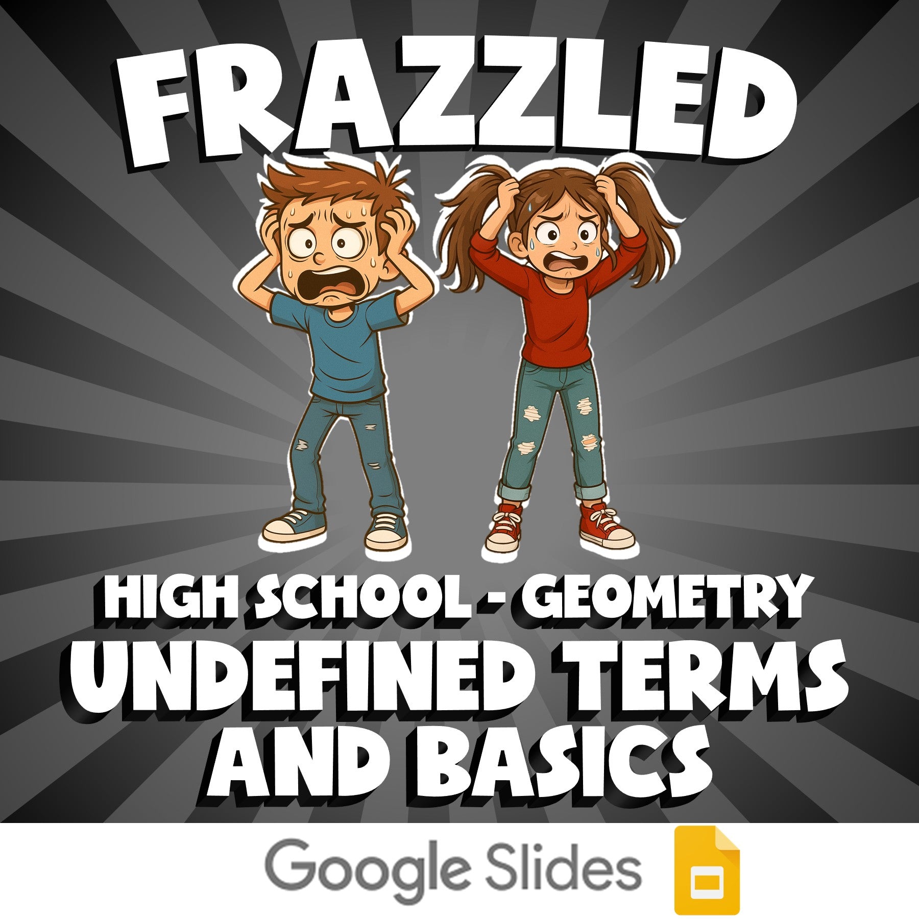 Undefined Terms and Basics FRAZZLED Math Game - No Prep Geometry Review Activity