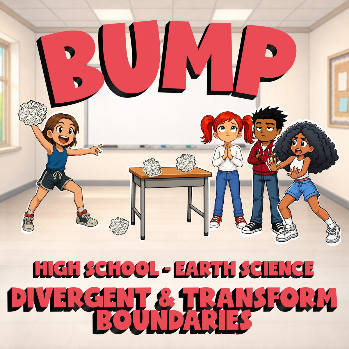 Divergent & Transform Boundaries BUMP Game - No Prep Earth Science Review