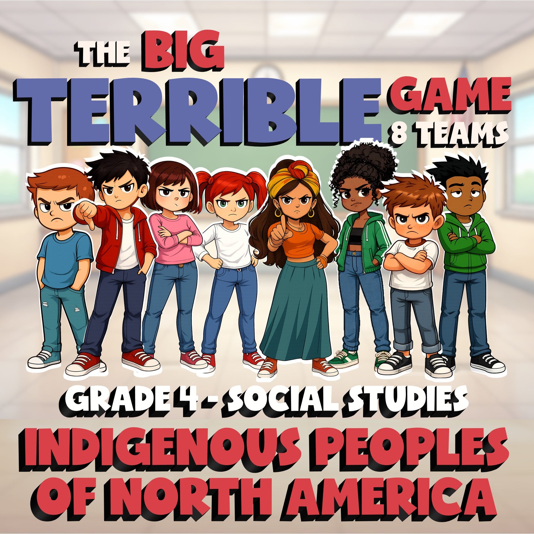 Indigenous Peoples of North America BIG TERRIBLE GAME - Grade 4 Socials Review