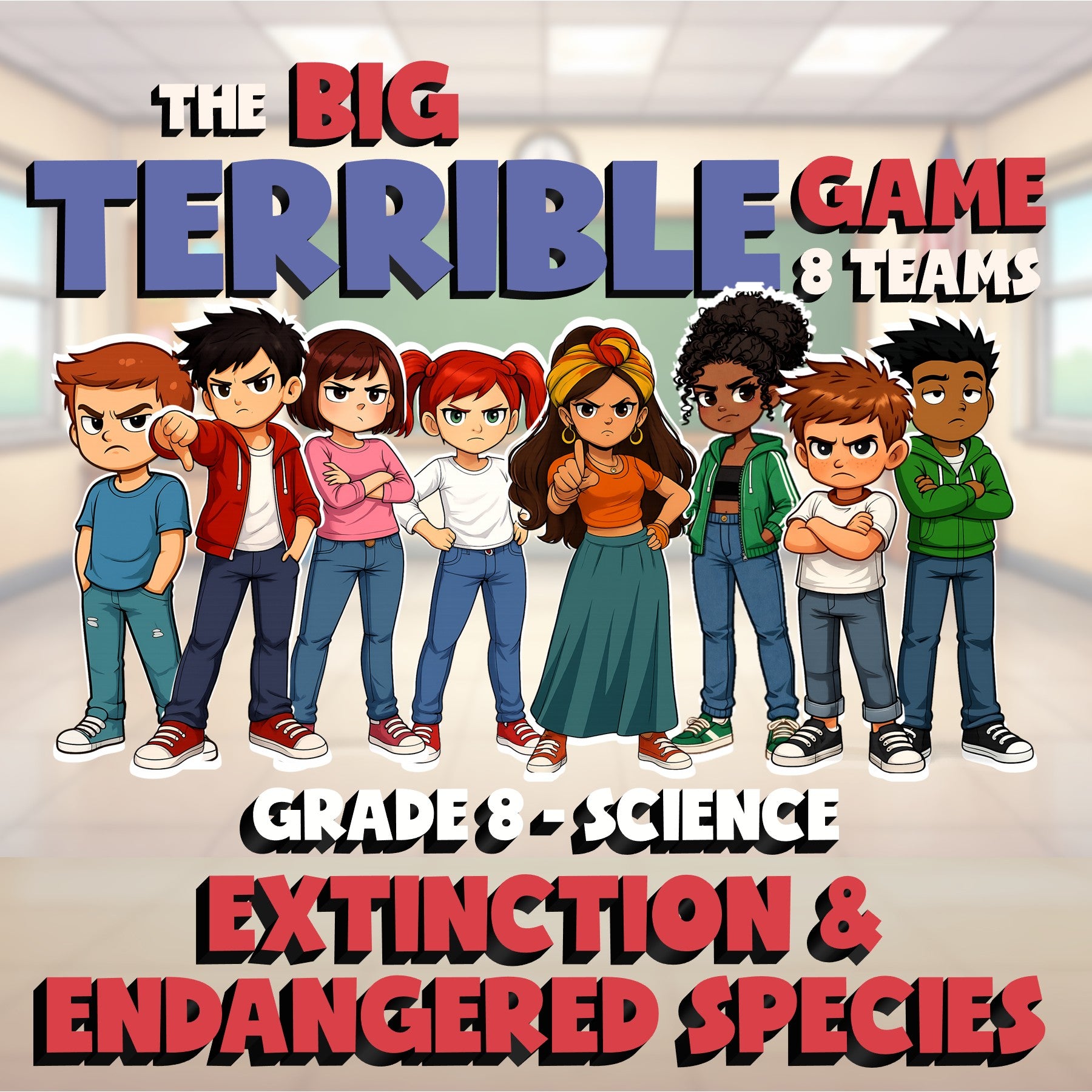 Extinction & Endangered Species BIG TERRIBLE GAME - Grade 8 Science Review