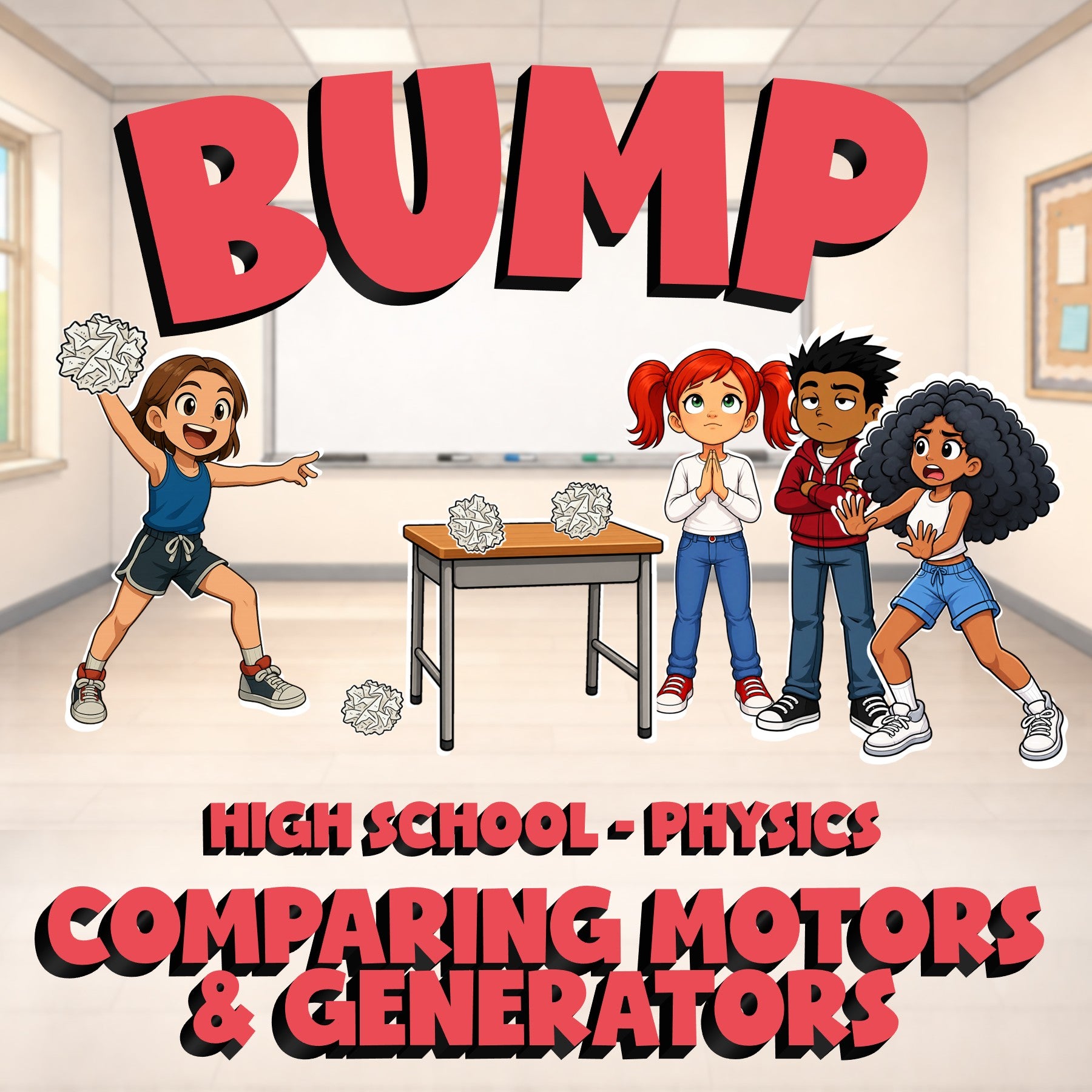 Comparing Motors & Generators BUMP Science Game - No Prep Physics Review