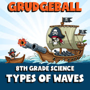 Types of Waves GRUDGEBALL Science Game - No Prep Grade 8 Review Activity
