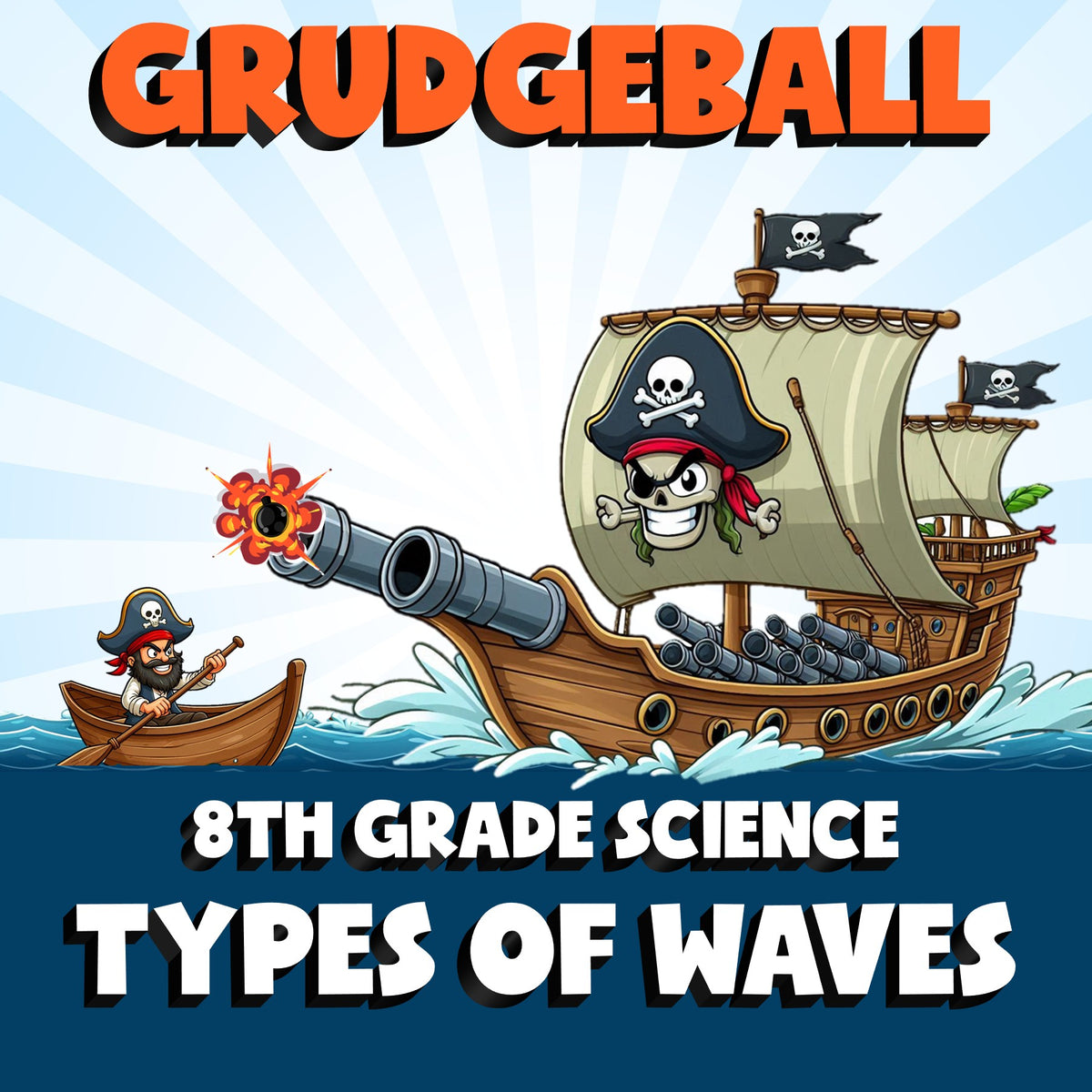 Types of Waves GRUDGEBALL Science Game - No Prep Grade 8 Review Activity