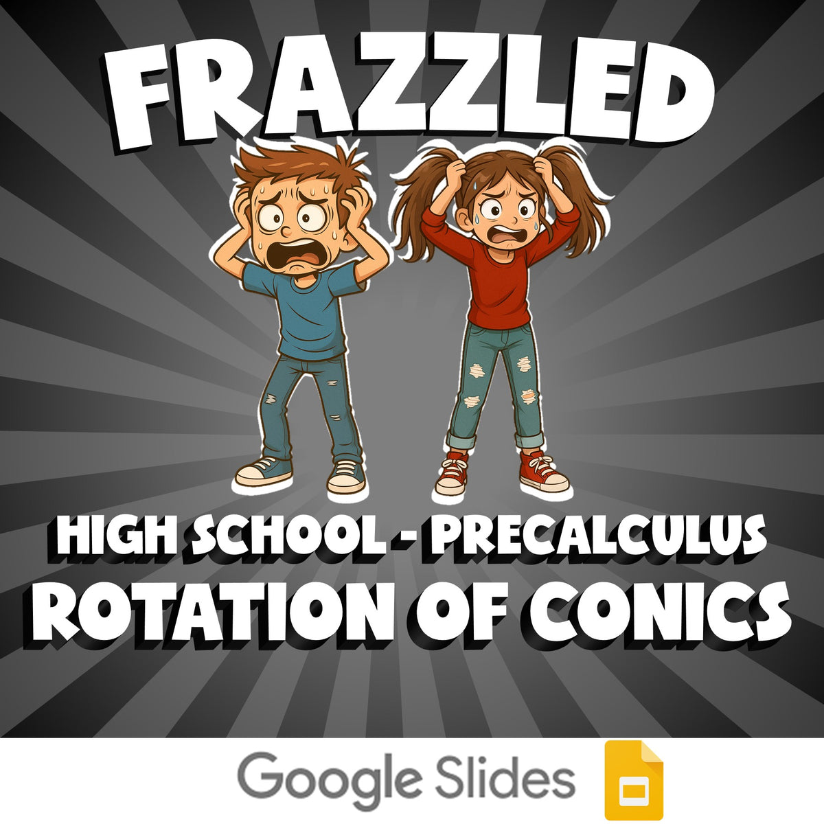 Rotation of Conics FRAZZLED Math Game - No Prep PreCalculus Review Activity