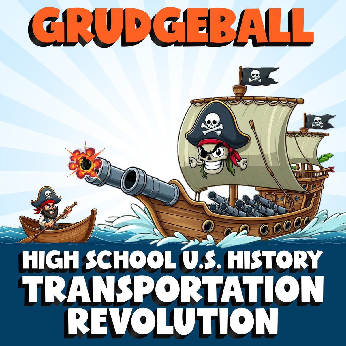 Transportation Revolution GRUDGEBALL U.S. History Game - No Prep Review Activity
