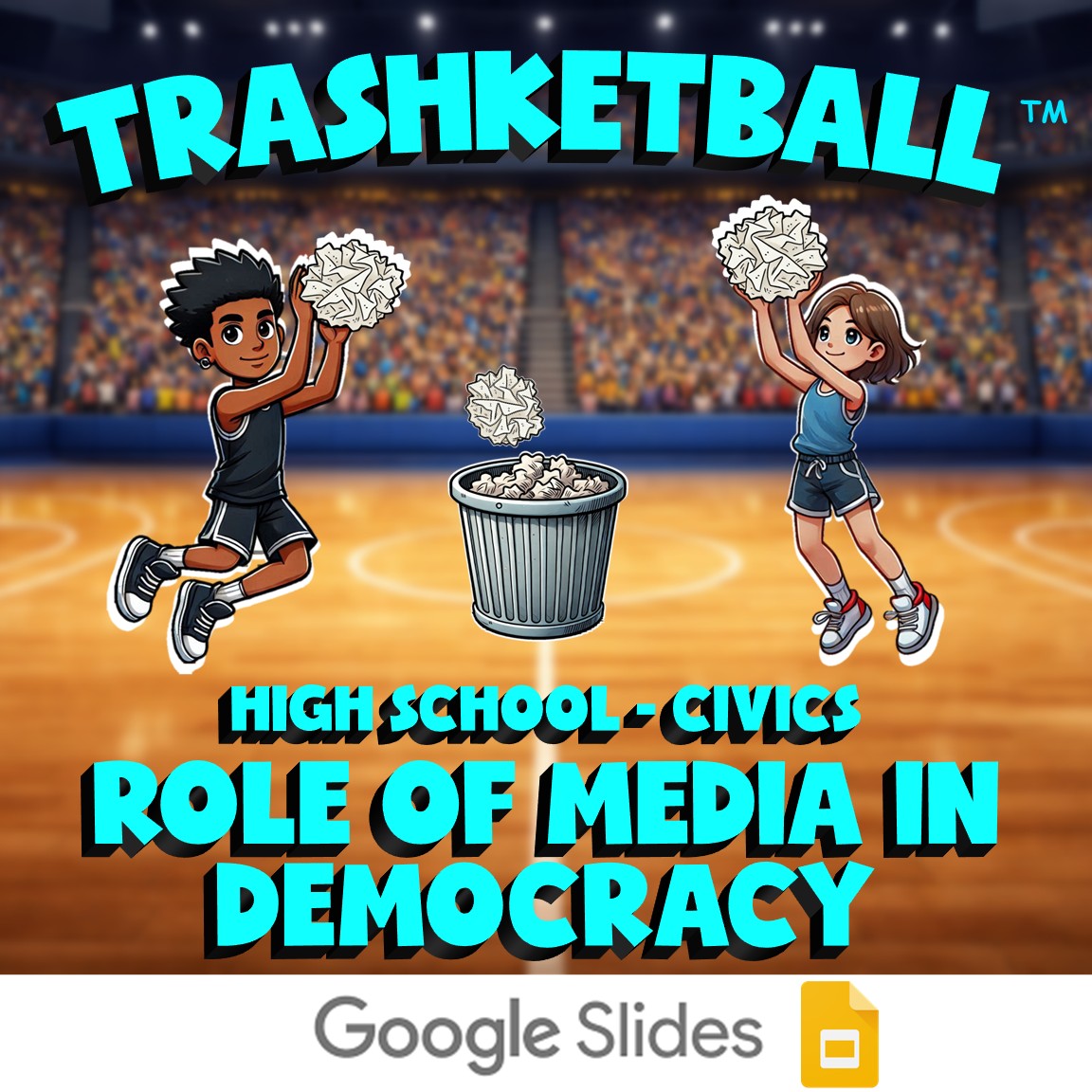 Role of Media in Democracy TRASHKETBALL Civics Game - No Prep Review Activity