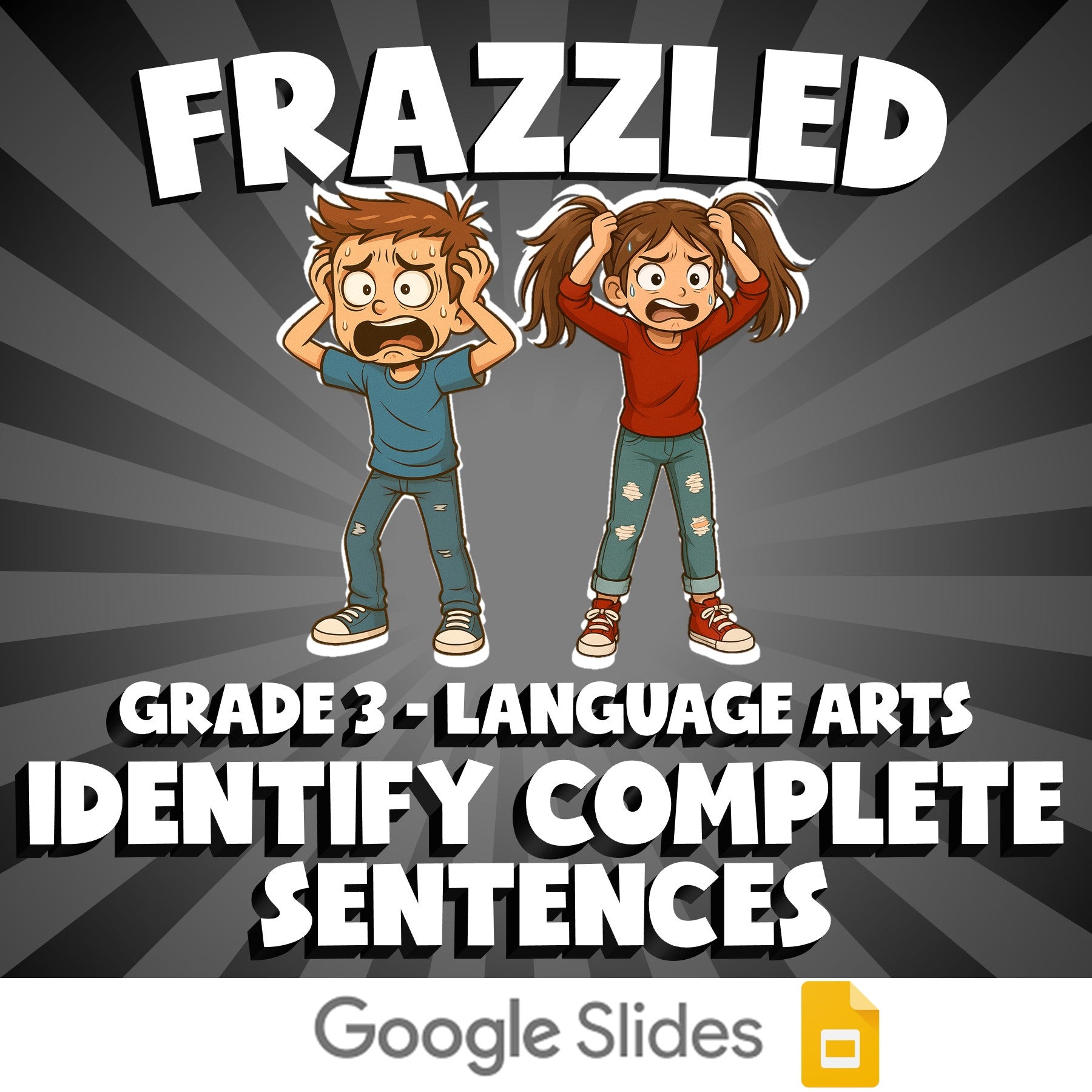 Identify Complete Sentences FRAZZLED ELA Game - No Prep Grade 3 Review Activity